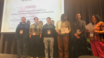 v.l.n.r. Matti Berthold, Marvin Großer, Simon Hoseman, Quentin Manière, Antonio Rago, Magdalena Ortiz