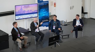 MOCAST 2025 (left to right): Dr. Jürgen Daleiden (VP Product Development, Global Foundries), Professor Dr. Thomas Mikolajick (TU Dresden, SECAI, NaMLab), Joshua Yang ( Co-founder and Scientific Board Chief Advisor, TetraMem) and Professor Dr. Ronald Tetzlaff (TU Dresden, SECAI, Chua Memristor Centre)