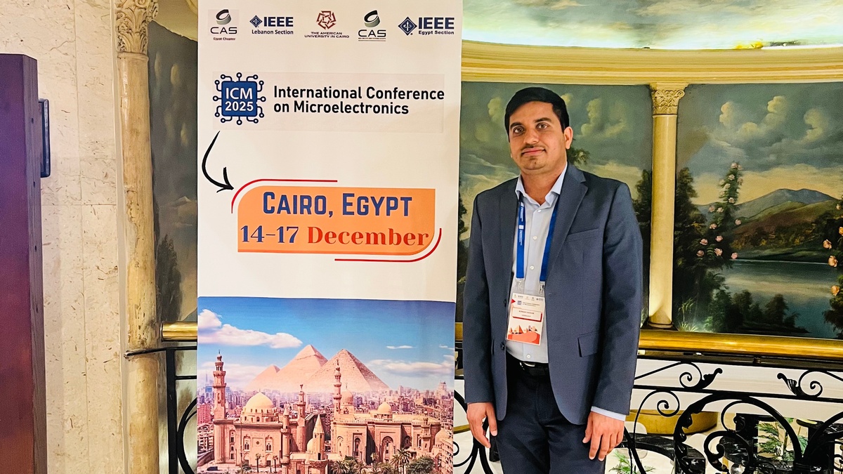 Adnan Haidar bei der 37. IEEE International Conference on Microelectronics (ICM 2025)