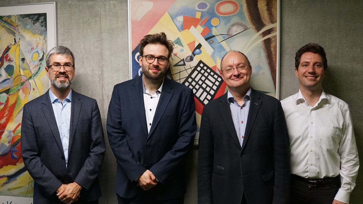 (v. l. n. r.) Markus Krötzsch, Jonas Karge, Sebastian Rudolph, Michael Färber