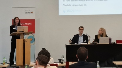 Charlotte Langer bei der Wissenschaftlichen Tagung der Hans-Böckler-Stiftung