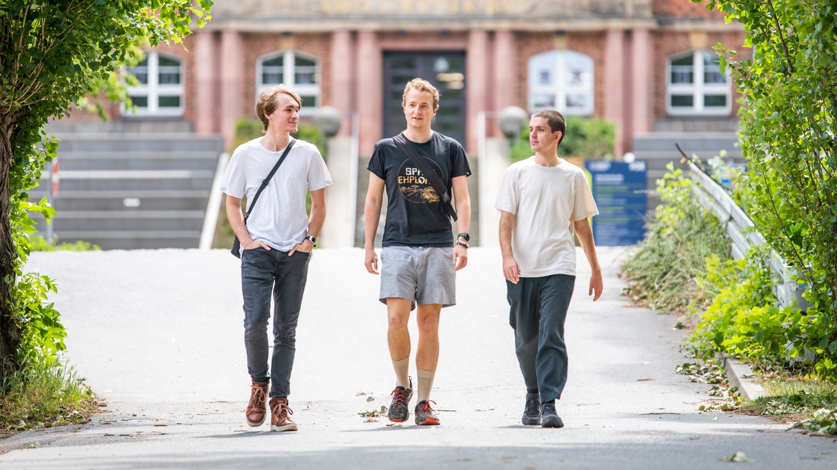 The South African exchange students Luke Slater, Lucas Carr and Aidan Bailey (from l. to r.) 